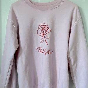 Urban outfitters pink rose thank you sweater